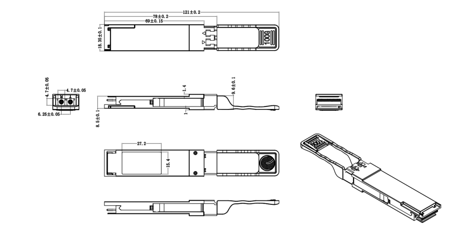 100G QSFP28 ZR4 80km